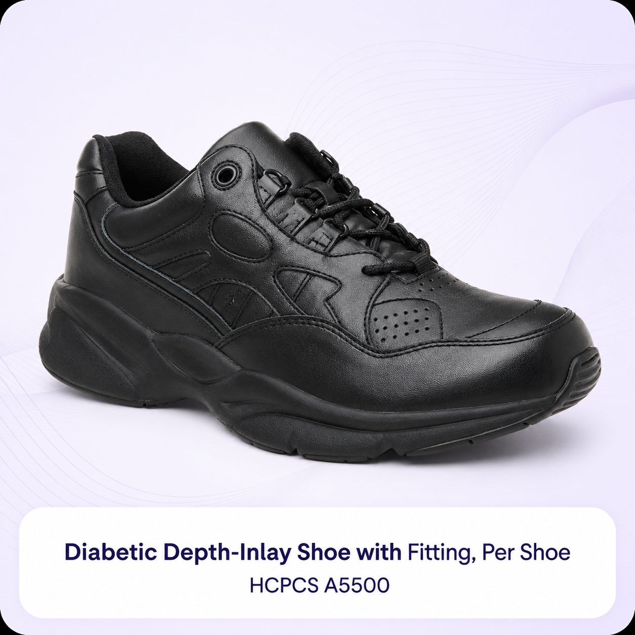 Diabetic Depth-Inlay Shoe with Fitting, Per Shoe — HCPCS A5500 - Image 2