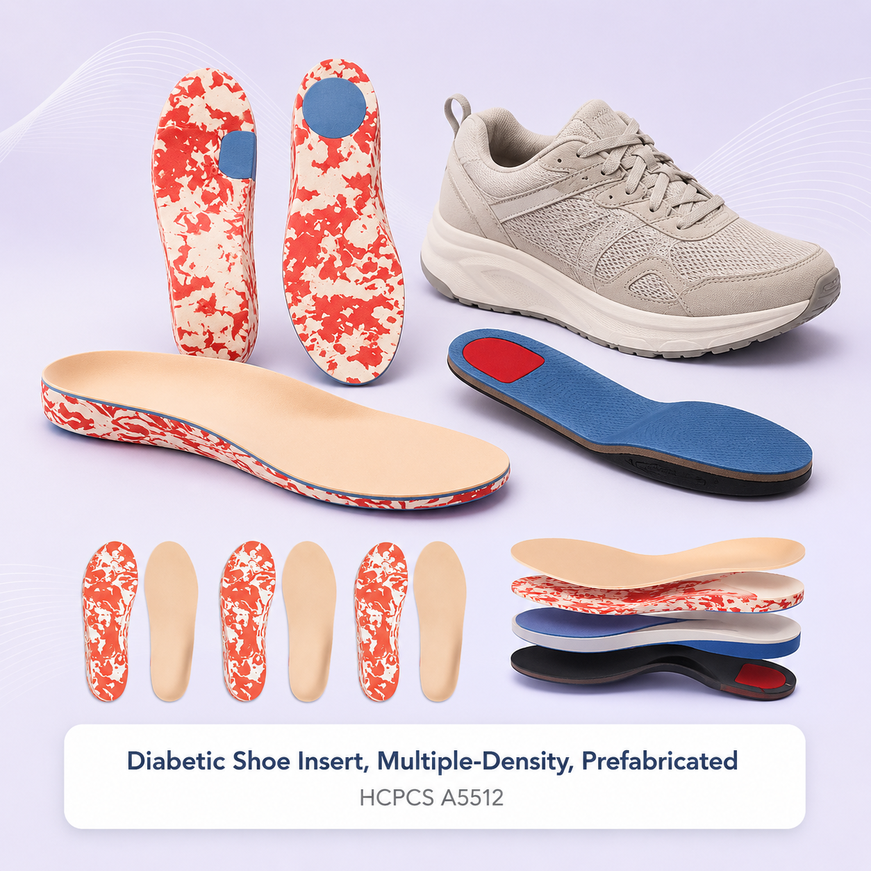 Diabetic Shoe Insert, Multiple-Density, Prefabricated — HCPCS A5512 - Image 3