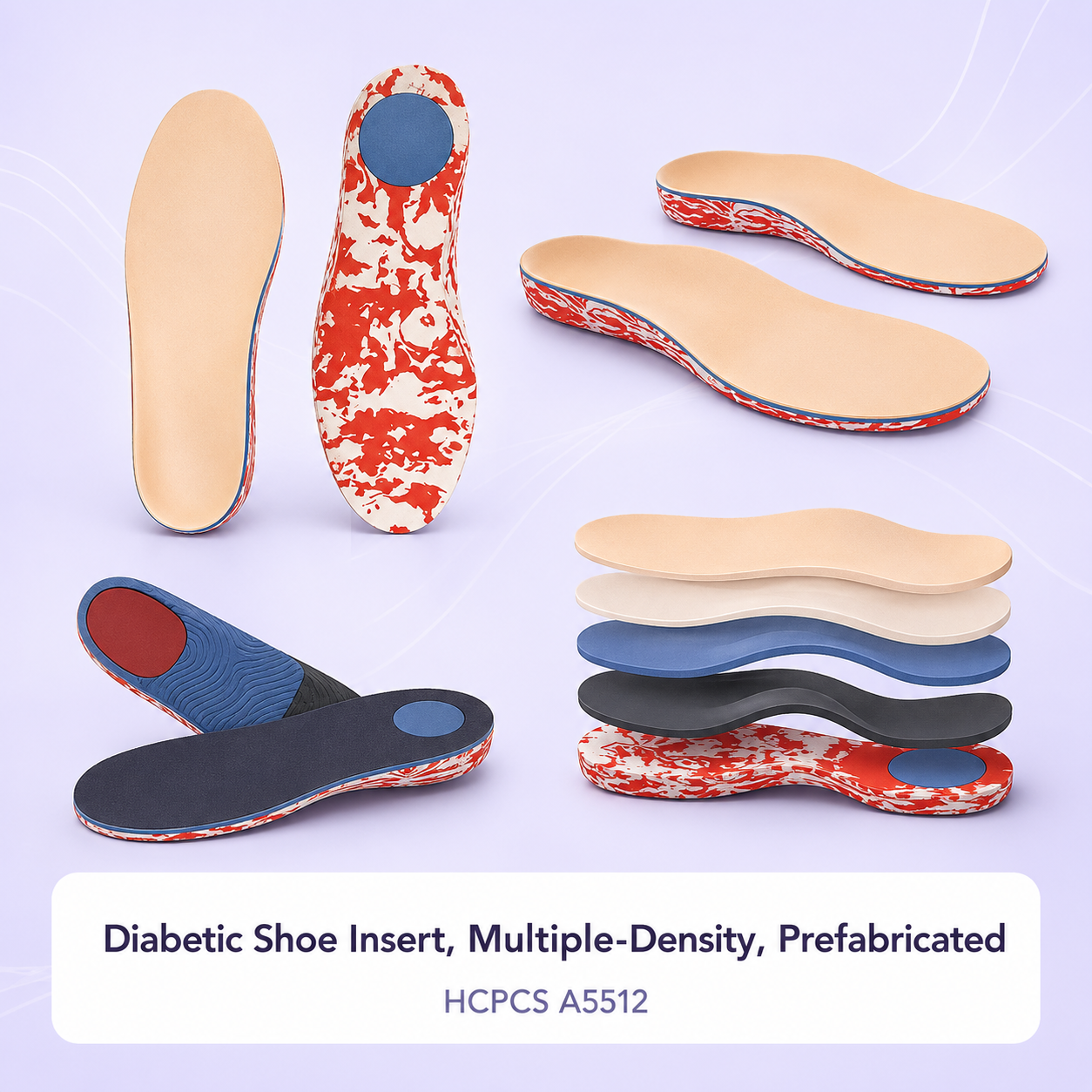 Diabetic Shoe Insert, Multiple-Density, Prefabricated — HCPCS A5512