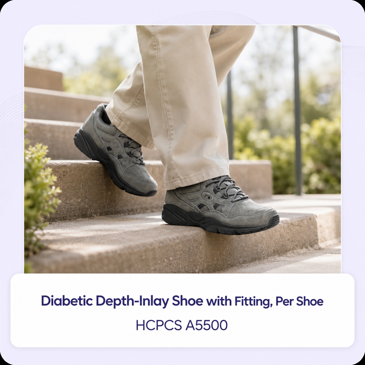 Diabetic Depth-Inlay Shoe with Fitting, Per Shoe — HCPCS A5500 - Image 4