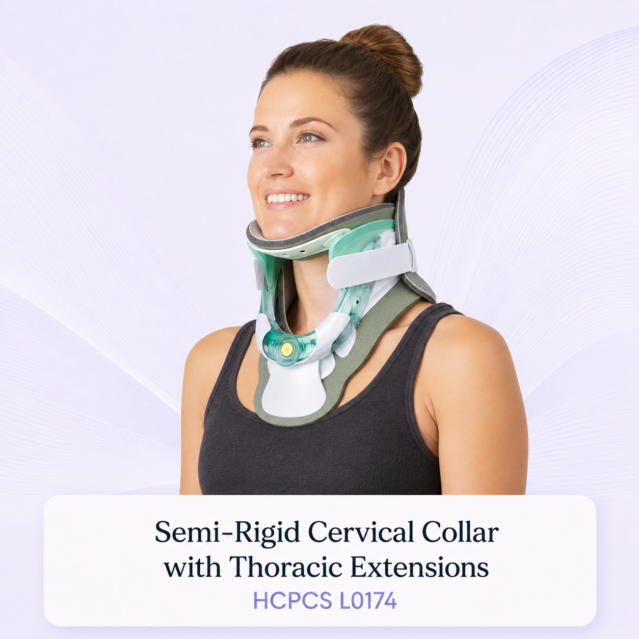 Semi-Rigid Cervical Collar with Thoracic Extensions — HCPCS L0174 - Image 2
