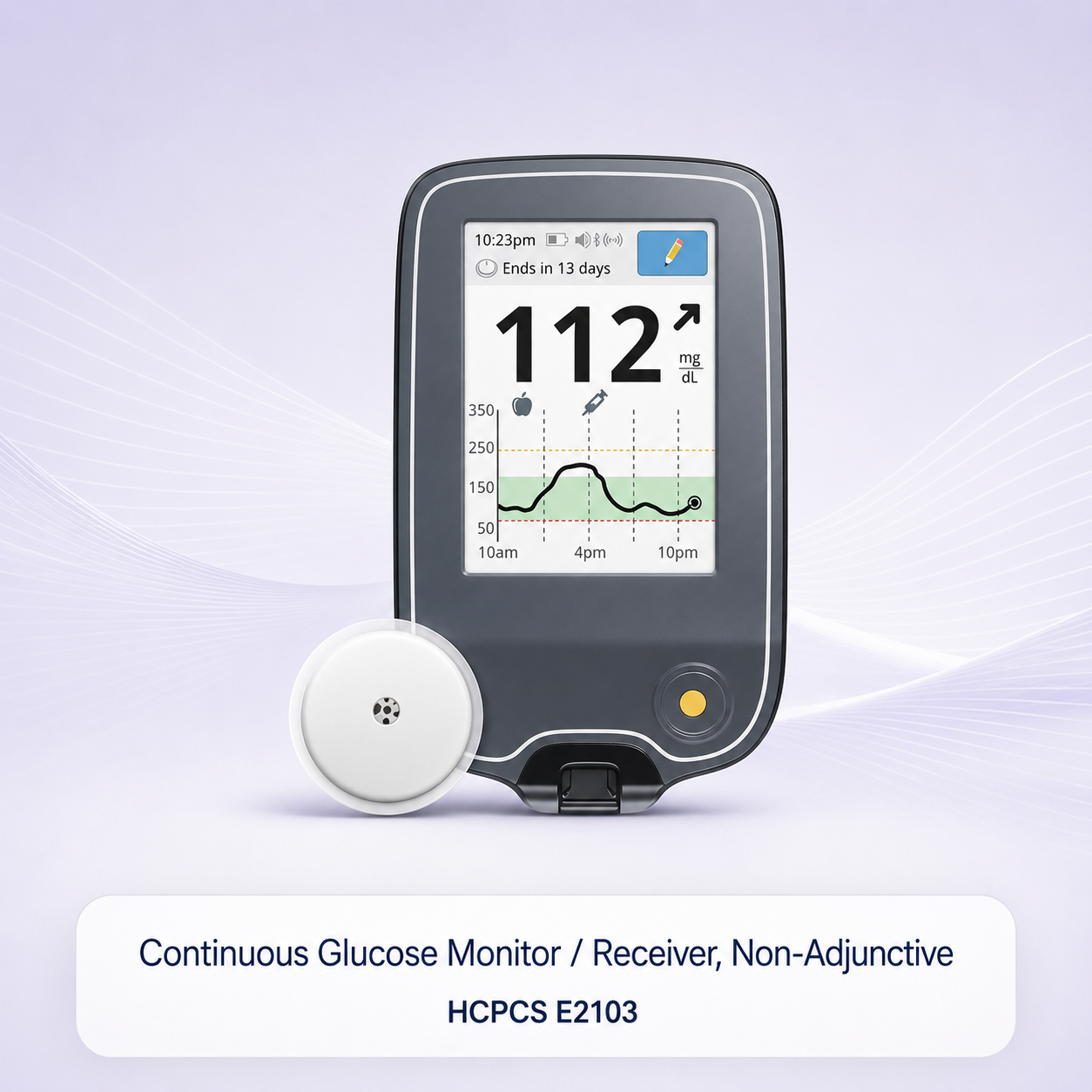 Continuous Glucose Monitor / Receiver, Non-Adjunctive — HCPCS E2103