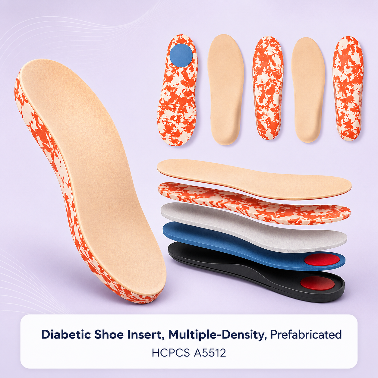 Diabetic Shoe Insert, Multiple-Density, Prefabricated — HCPCS A5512 - Image 2