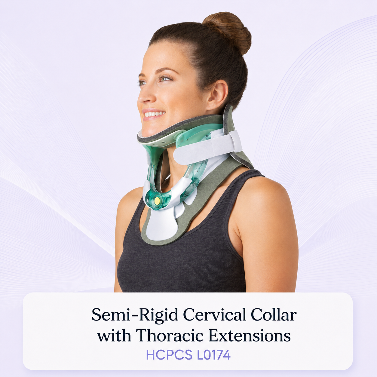 Semi-Rigid Cervical Collar with Thoracic Extensions — HCPCS L0174 - Image 4